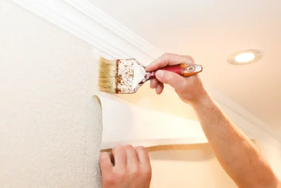 Pose de papier peint à Guitera-les-Bains — revêtements muraux et toiles de verre